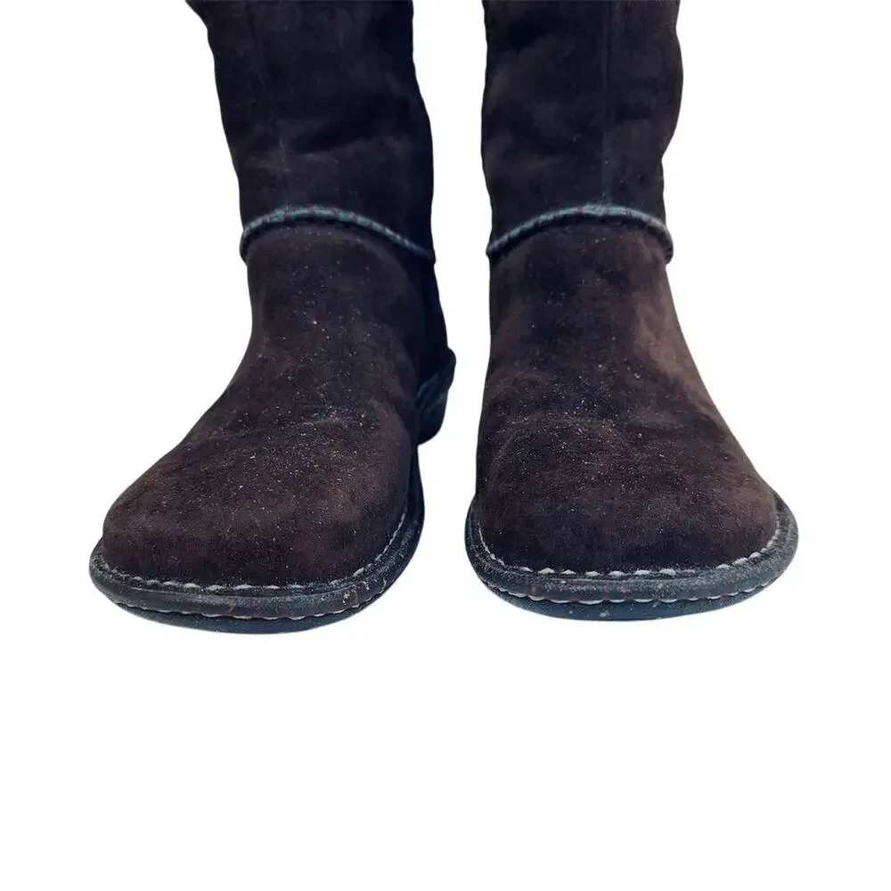 UGG Women's‎ Haywell Mid-Calf Boots Brown Size 7 Winter Sheepskin Lined